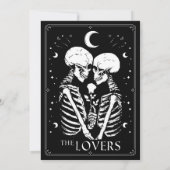 Zwarte tarot Gothic save the date bruiloft Kaart (Achterkant)