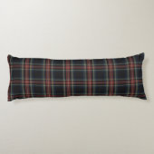 Zwarte tartan-carrosserie (20 x 54 inch) lichaamskussen (Achterkant)
