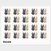 Zwarte & Tarwe Schotse Terriërs Vierkante Sticker (Vel)