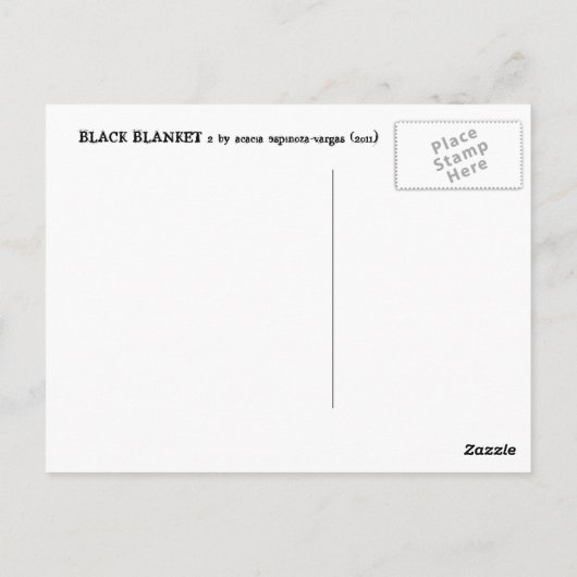 Zwarte tas 2 briefkaart (Achterkant)