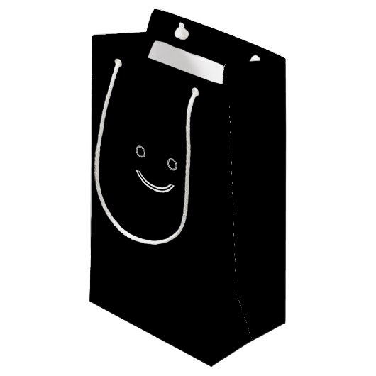 Zwarte tas klein cadeauzakje (Voorkant Gekanteld)