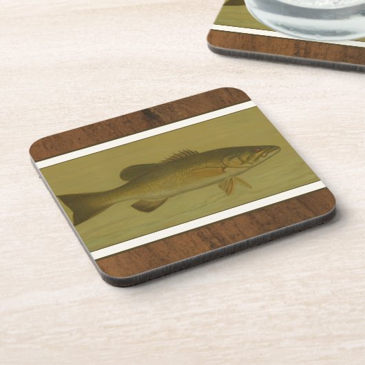 Zwarte tas op een groene achtergrond bier onderzetter (Linkerzijde)