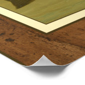 Zwarte tas op een groene achtergrond poster (Hoek)