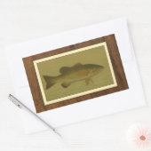 Zwarte tas op een groene achtergrond rechthoekige sticker (Envelop)