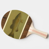 Zwarte tas op een groene achtergrond tafeltennisbatje (Zijkant)