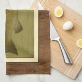 Zwarte tas op een groene achtergrond theedoek (Quarter Fold)