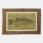 Zwarte tas op een groene achtergrond theedoek (Horizontaal)