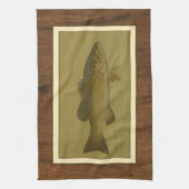 Zwarte tas op een groene achtergrond theedoek (Verticaal)