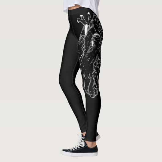 Zwarte Tattoo Moderne kettingsport Gym Leggings (Links)