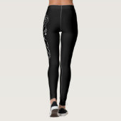 Zwarte Tattoo Moderne kettingsport Gym Leggings (Achterkant)