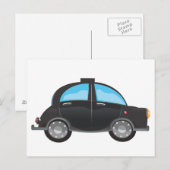 Zwarte Taxi Briefkaart (Voorkant / Achterkant)