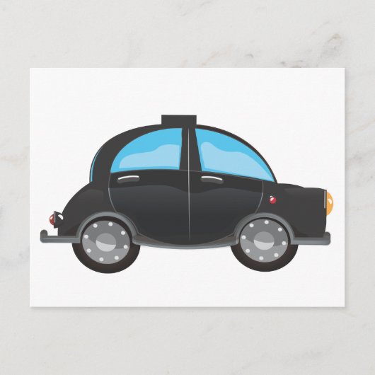 Zwarte Taxi Briefkaart (Voorkant)