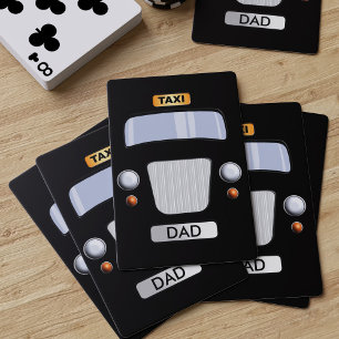 Zwarte Taxi Cab Monogram Gepersonaliseerde Speelka Pokerkaarten