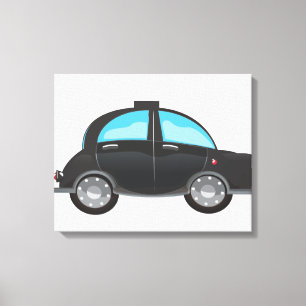 Zwarte Taxi Canvas Afdruk