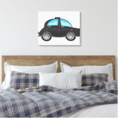 Zwarte Taxi Canvas Afdruk (Insitu (Slaapkamer))