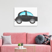 Zwarte Taxi Canvas Afdruk (Insitu (Woonkamer))