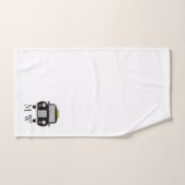 Zwarte Taxi Design met Monogram Bad Handdoek (Handdoek)