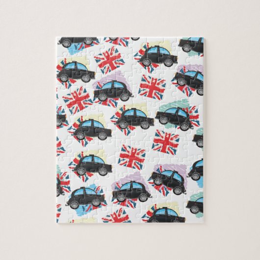 Zwarte Taxi Legpuzzel (Verticaal)