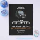 Zwarte Taxi met Prijslijst Flyer (Enkel)