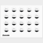 Zwarte Teacup Envelope Seal & Sticker (Vel)