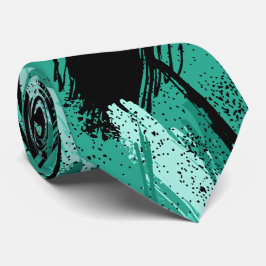 Zwarte Teal Camouflage Heren Das