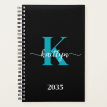 Zwarte Teal Monogram