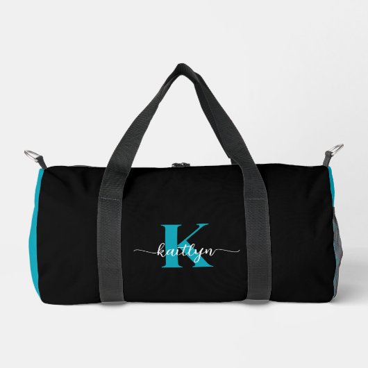 Zwarte Teal Monogram Plunjezak (Voorkant)