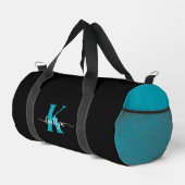Zwarte Teal Monogram Plunjezak (Rechterhoek)