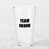 Zwarte Team Bruidegom Bachelor Party Glas (Voorkant)