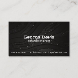 Zwarte Tech Modern achtergrond Visitekaartje