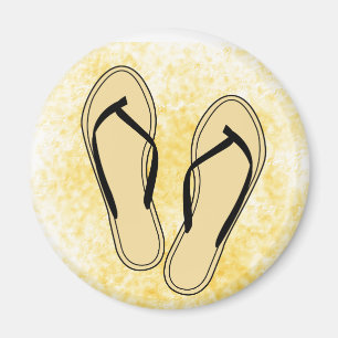 Zwarte Teenslippers Magnet
