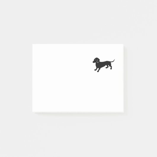 Zwarte Tekkel Post-it® Notes (Voorkant)