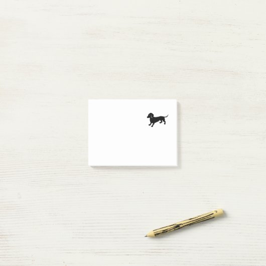 Zwarte Tekkel Post-it® Notes (Op bureau)