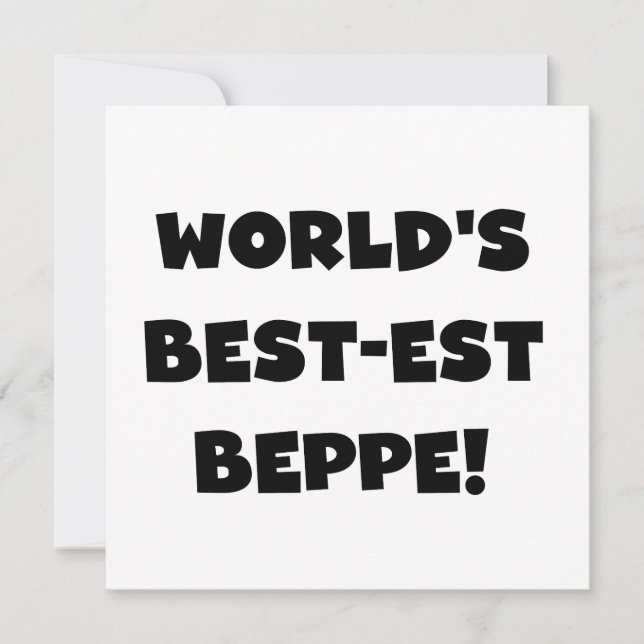 Zwarte Tekst Best-est Beppe T-shirts en geschenken (Voorkant)