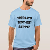 Zwarte Tekst Best-est Beppe T-shirts en geschenken (Voorkant)