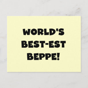 Zwarte Tekst Best-est Beppe T-shirts en geschenken Briefkaart