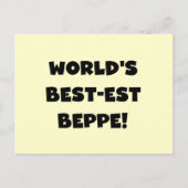 Zwarte Tekst Best-est Beppe T-shirts en geschenken Briefkaart (Voorkant)
