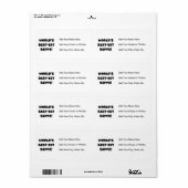 Zwarte Tekst Best-est Beppe T-shirts en geschenken Etiket (Full Sheet)