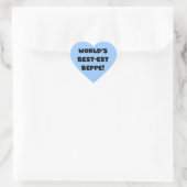 Zwarte Tekst Best-est Beppe T-shirts en geschenken Hart Sticker (Tas)