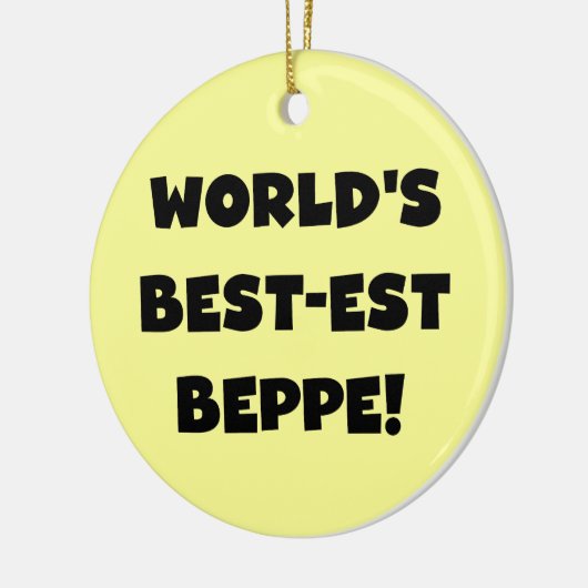 Zwarte Tekst Best-est Beppe T-shirts en geschenken Keramisch Ornament (Links)