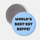 Zwarte Tekst Best-est Beppe T-shirts en geschenken Magneet (Voorkant / Achterkant)