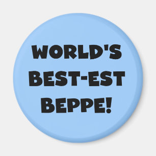 Zwarte Tekst Best-est Beppe T-shirts en geschenken Magneet