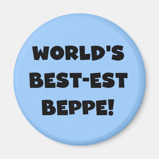 Zwarte Tekst Best-est Beppe T-shirts en geschenken Magneet (Voorkant)