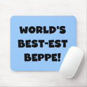 Zwarte Tekst Best-est Beppe T-shirts en geschenken Muismat (Met muis)