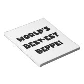Zwarte Tekst Best-est Beppe T-shirts en geschenken Notitieblok (Schuin)