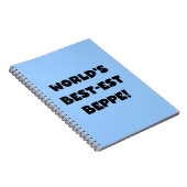 Zwarte Tekst Best-est Beppe T-shirts en geschenken Notitieboek (Rechterzijde)