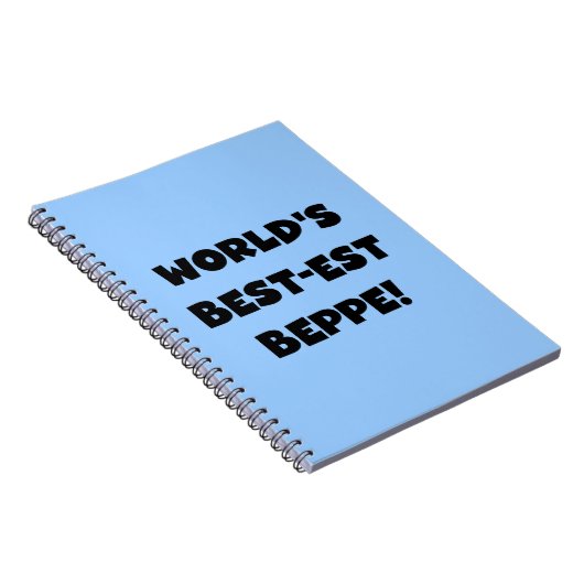 Zwarte Tekst Best-est Beppe T-shirts en geschenken Notitieboek (Rechterzijde)
