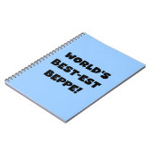 Zwarte Tekst Best-est Beppe T-shirts en geschenken Notitieboek (Linkerzijde)