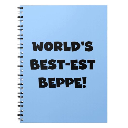 Zwarte Tekst Best-est Beppe T-shirts en geschenken Notitieboek (Voorkant)