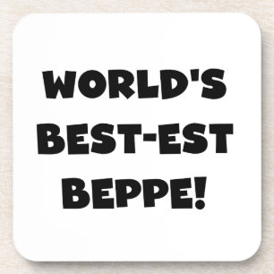 Zwarte Tekst Best-est Beppe T-shirts en geschenken Onderzetter